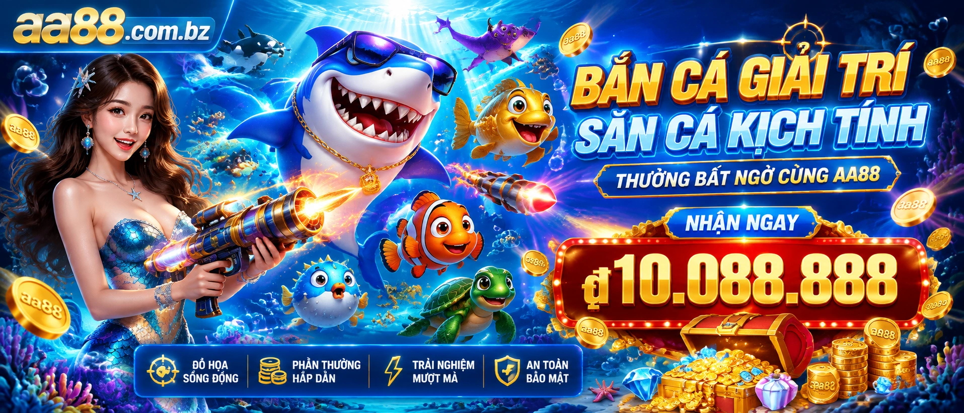 Bắn Cá Jackpot với giao diện sảnh rõ