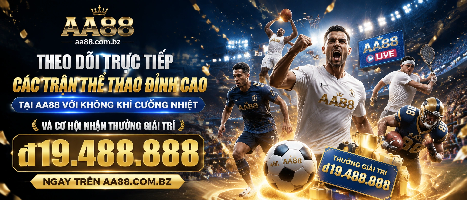 Giao diện Thể Thao aa88.com.bz trên mobile web