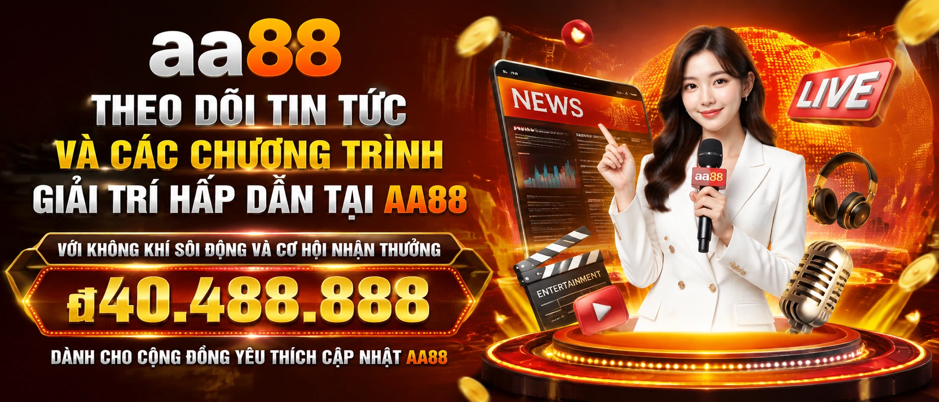 Màn hình tin tức với các mốc cập nhật rõ ràng