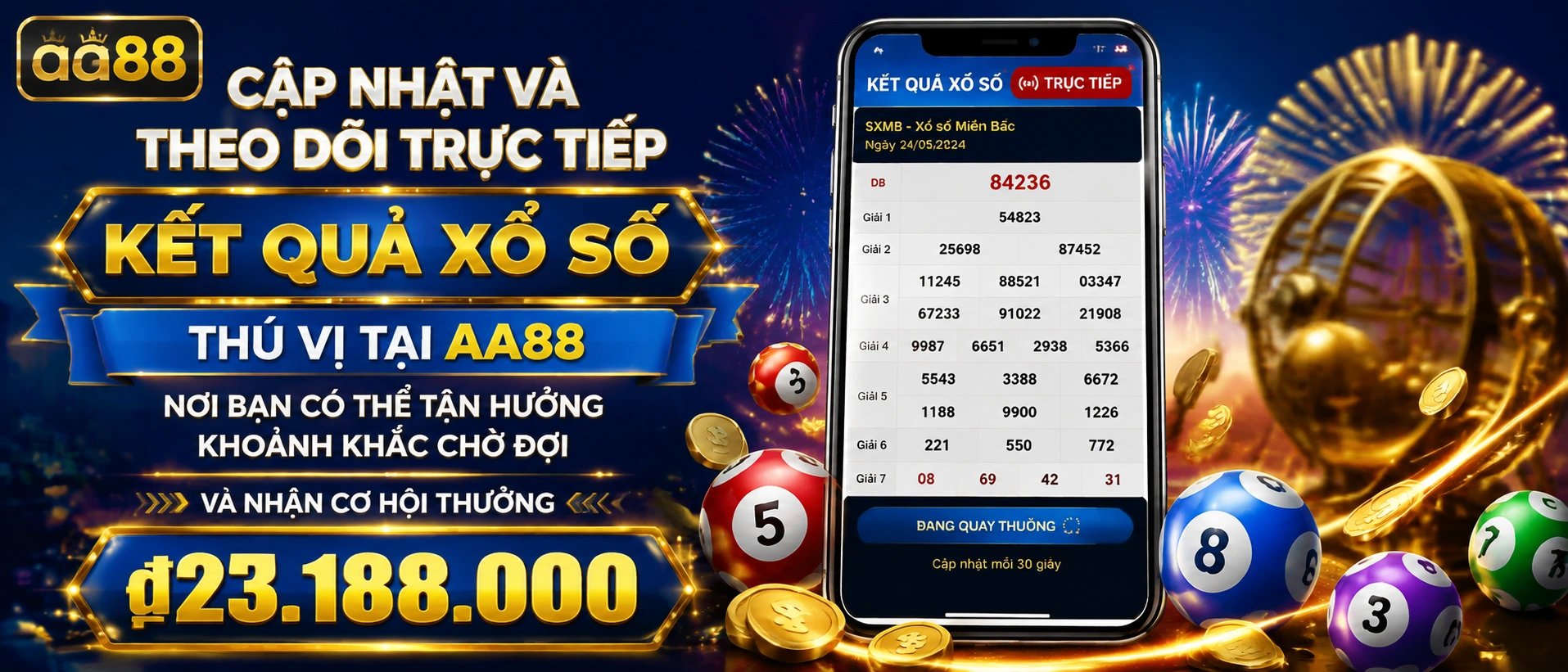 AA88 Xổ Số giao diện tra cứu kết quả